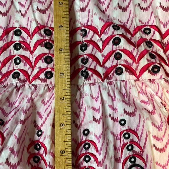 Temperley London Poet Tea Length Embroidered Dress Pink Eyelet Midi Small 4 - Picture 17 of 17